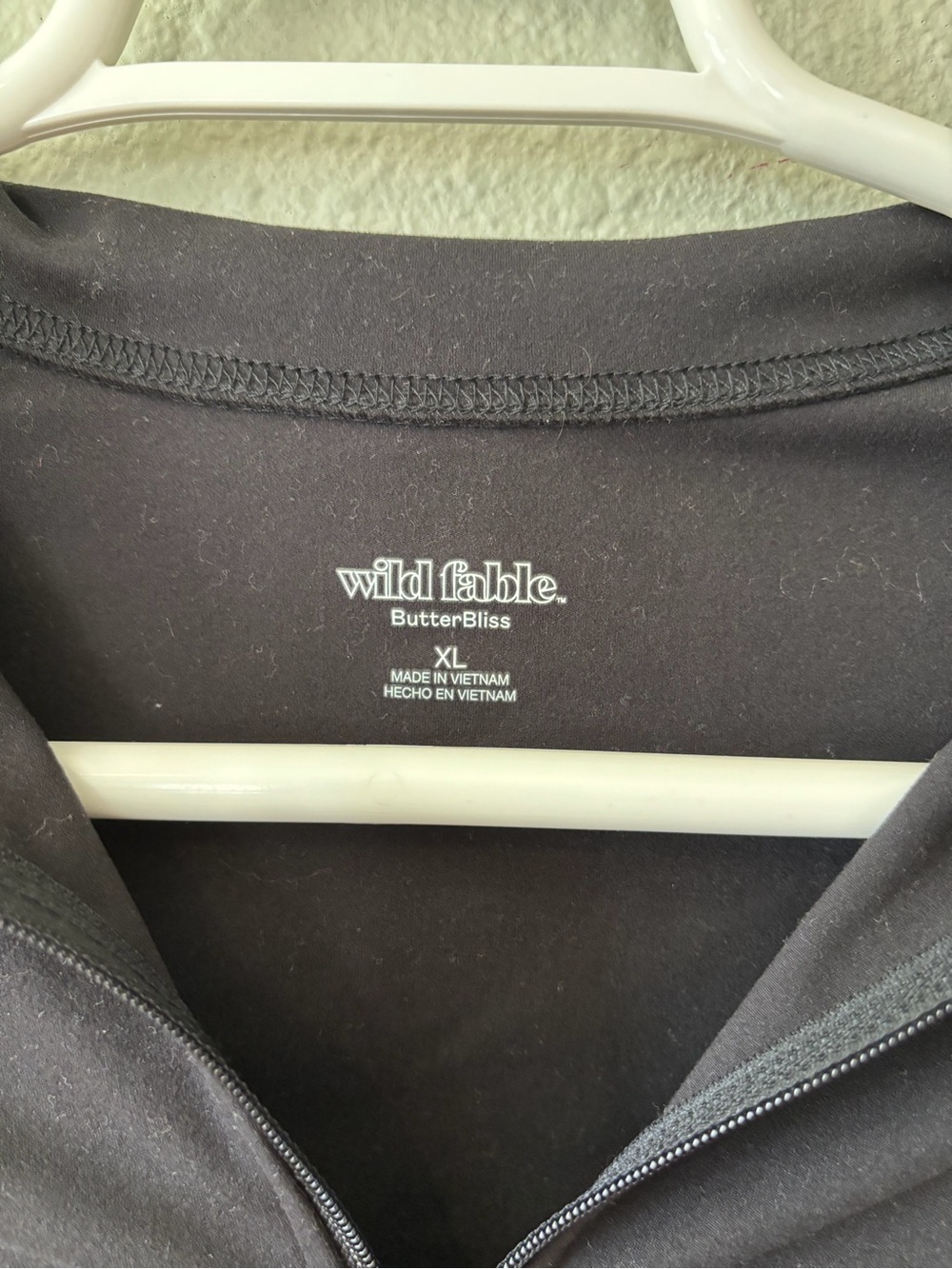 wild fable Black Zip-Up Long Sleeve Pullover - Picture 2 of 3
